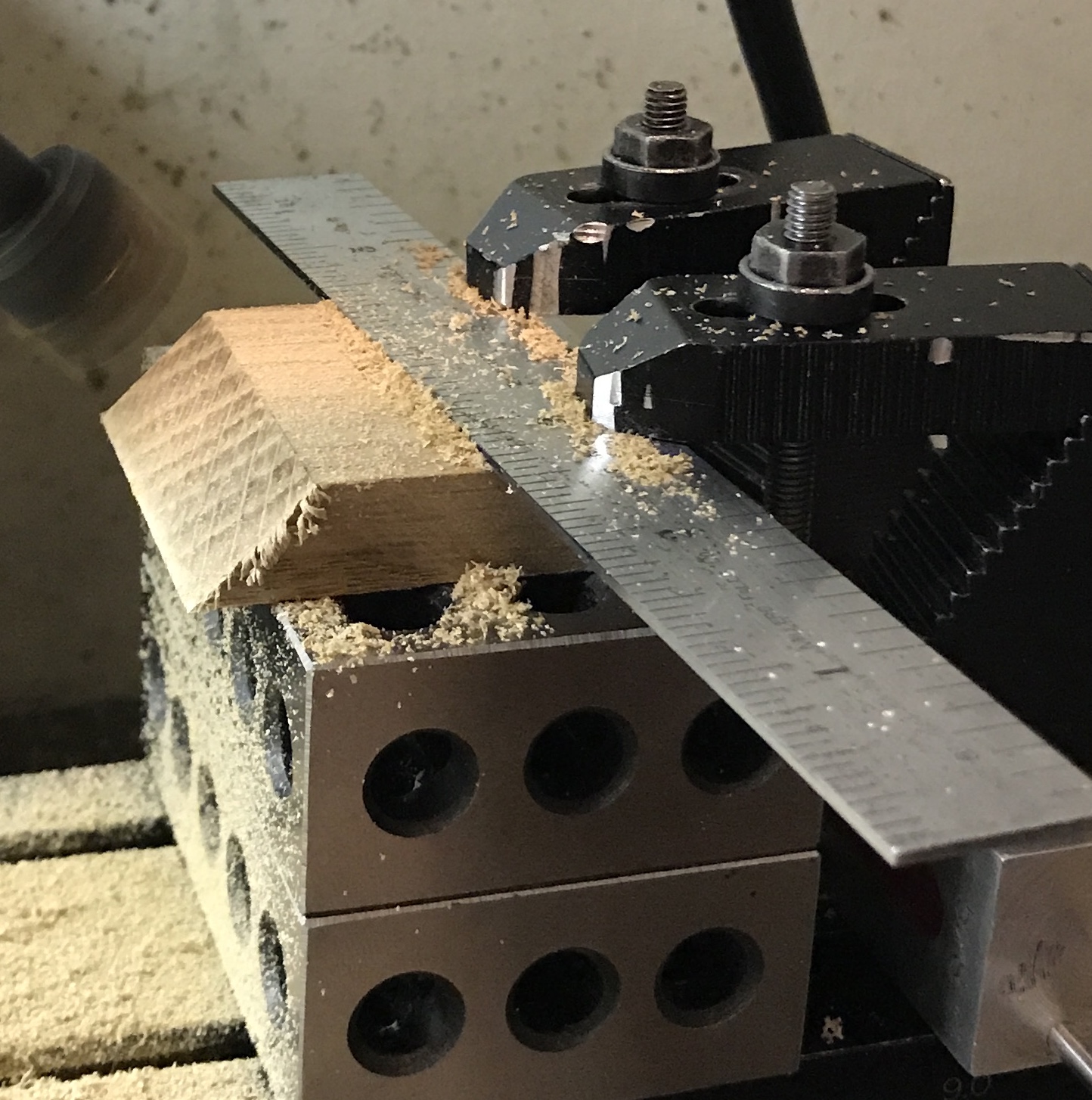 Mitering the wooden block